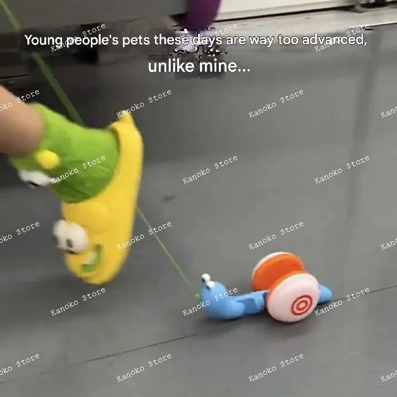

Snail rope toy creative college student electronic pet string flashing music crawling children traction learning step