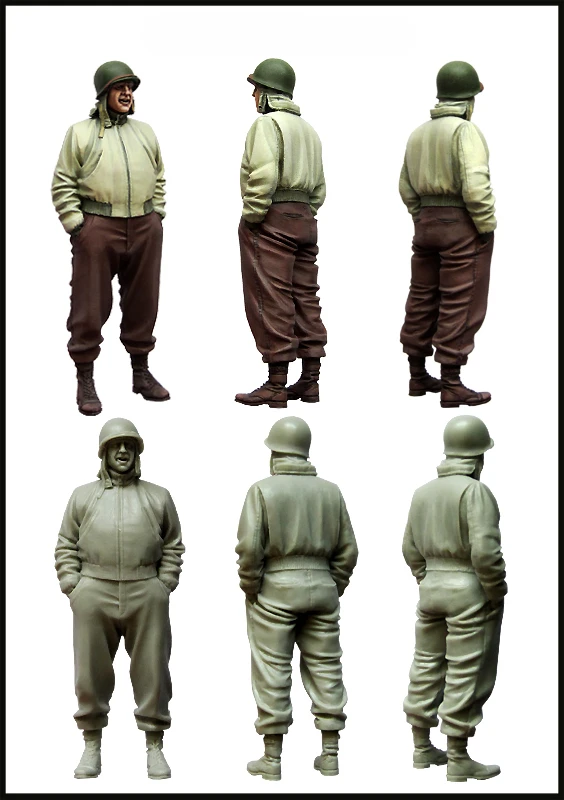 

1/35 Scale Die-cast Resin White Model Model Soldiers Need To Manually Color The Model Free Shipping