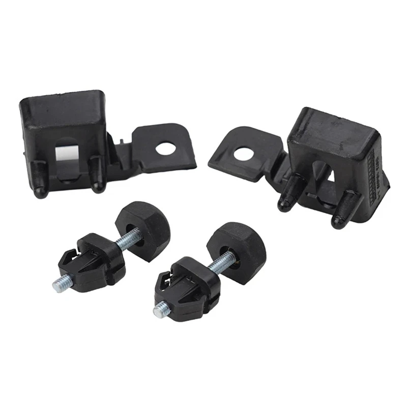 A58X-Left Right Headlight Mount Bracket & Hood Bumper Stopper Kit DS7Z16758D,DS73-16K808-AA For Ford Fusion Lincoln 2013-16