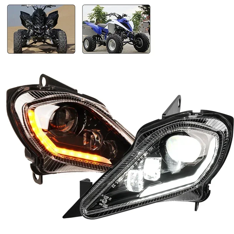 

For Yamaha YFZ450 YFZ450R YFZ450X Wolverine 450 350 Raptor 250 350 Raptor 700 2006-2022 LED Headlight with DRL Turn Signal Light