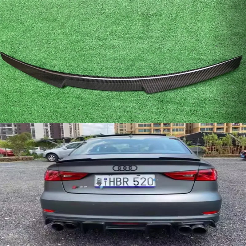 

For Audi A3/S3 2014 2015 2016 2017 2018 2019 2020 ReaI Carbon Fiber Tail Wing Spoile Kit