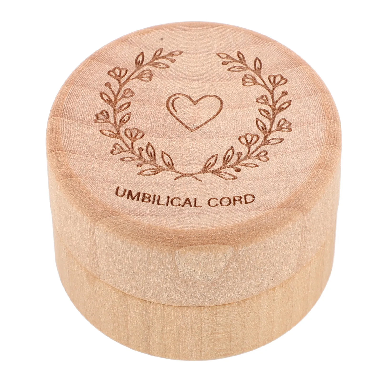 Baby Keepsake Box Maple Wood Newborn Umbilical Cord Case Infant Memory Organizer Decorative Keepsake Umbilical Cord Case