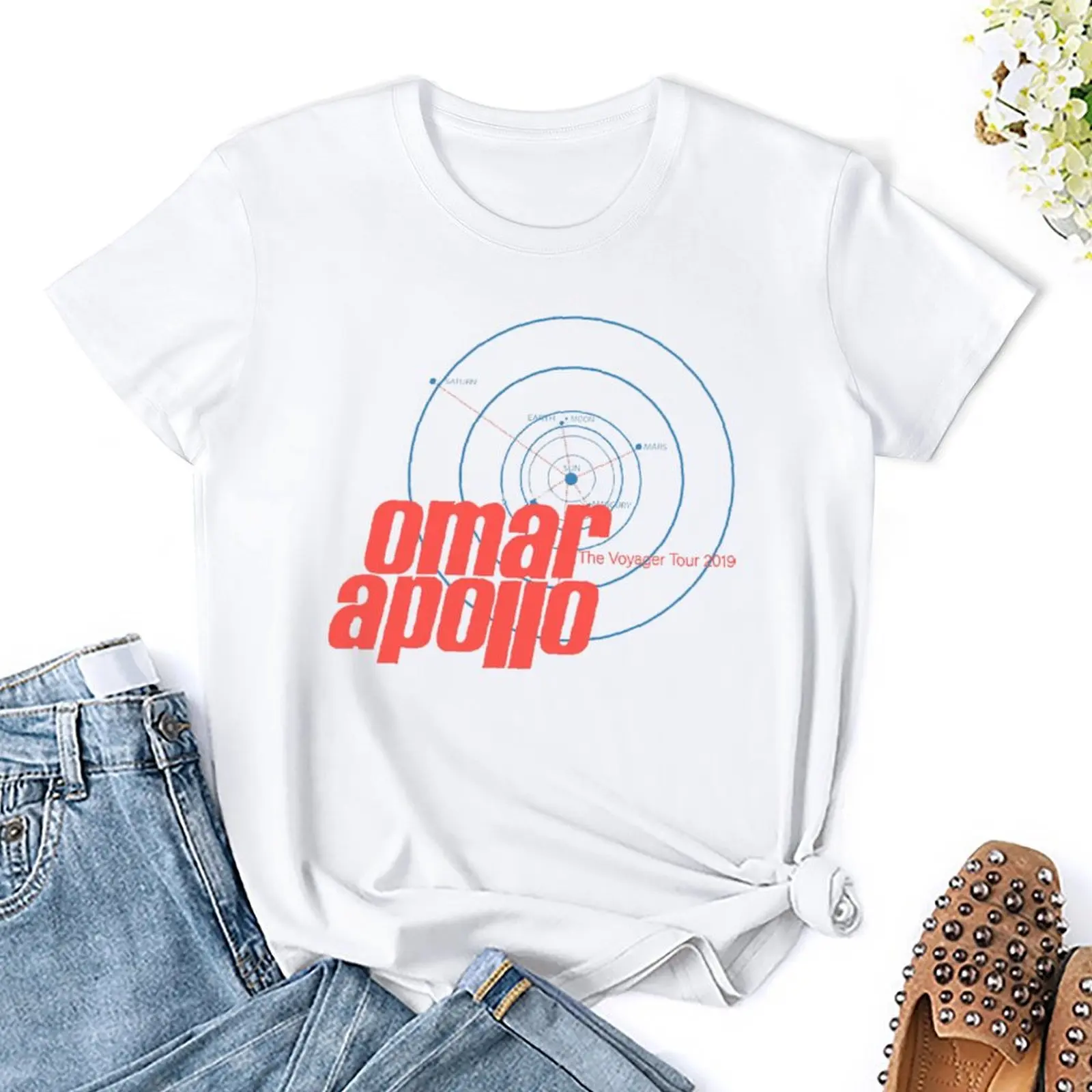 Omar Apollo Voyager Tour 2019 T-shirt Fresh Move T-shirts Novelty Home Funny Novelty