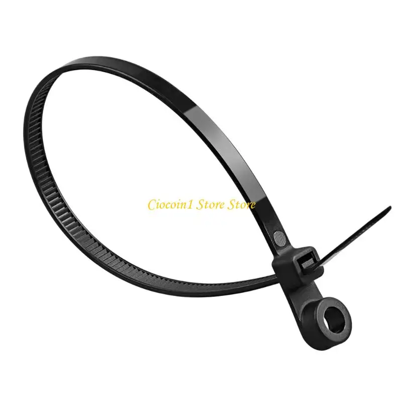 A3PC 100PCS High Strength Nylon Cable Tie Buckles 18kg Capacity Screw Locking Secure for Indoor and Outdoor Installation