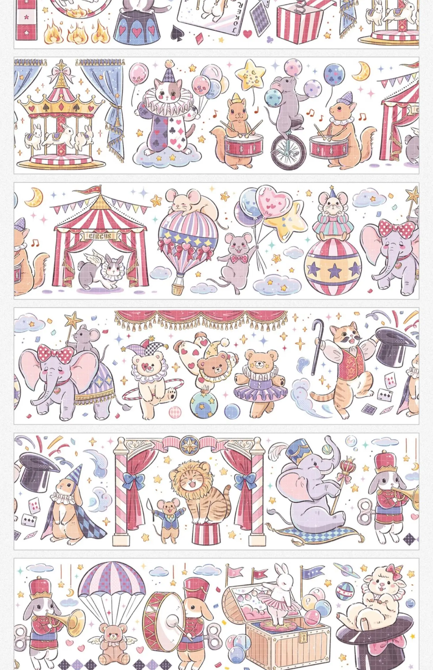 Cute Animals Park Party Washi Shiny PET Tape