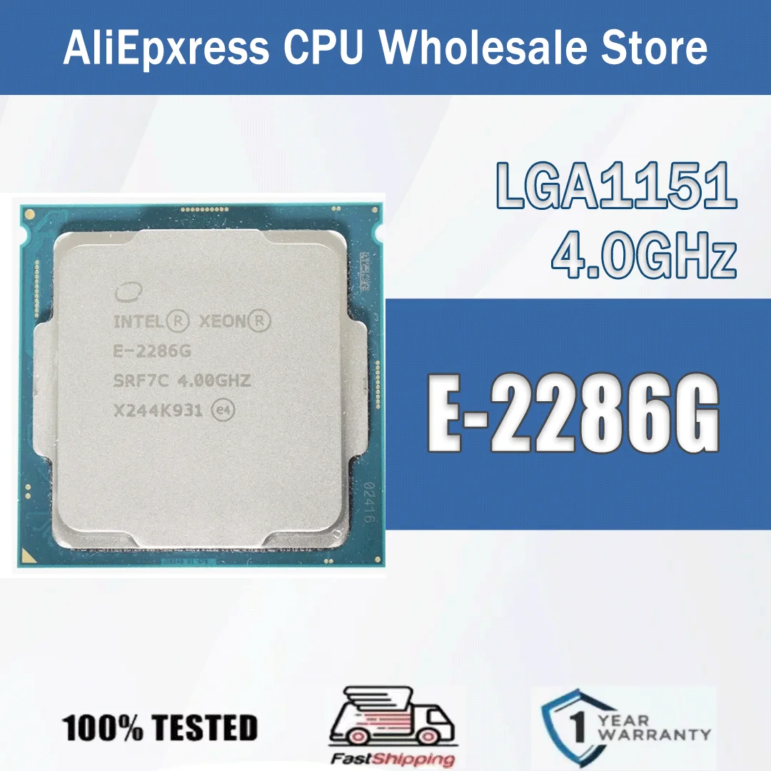 Intel Xeon E-2286G 6 Kerne 12 Threads 4,0GHz 95W 12MB Cache 14nm LGA1151 SRF7C DDR4 2666MHz Coffee Lake Refresh UHD Graphics P630