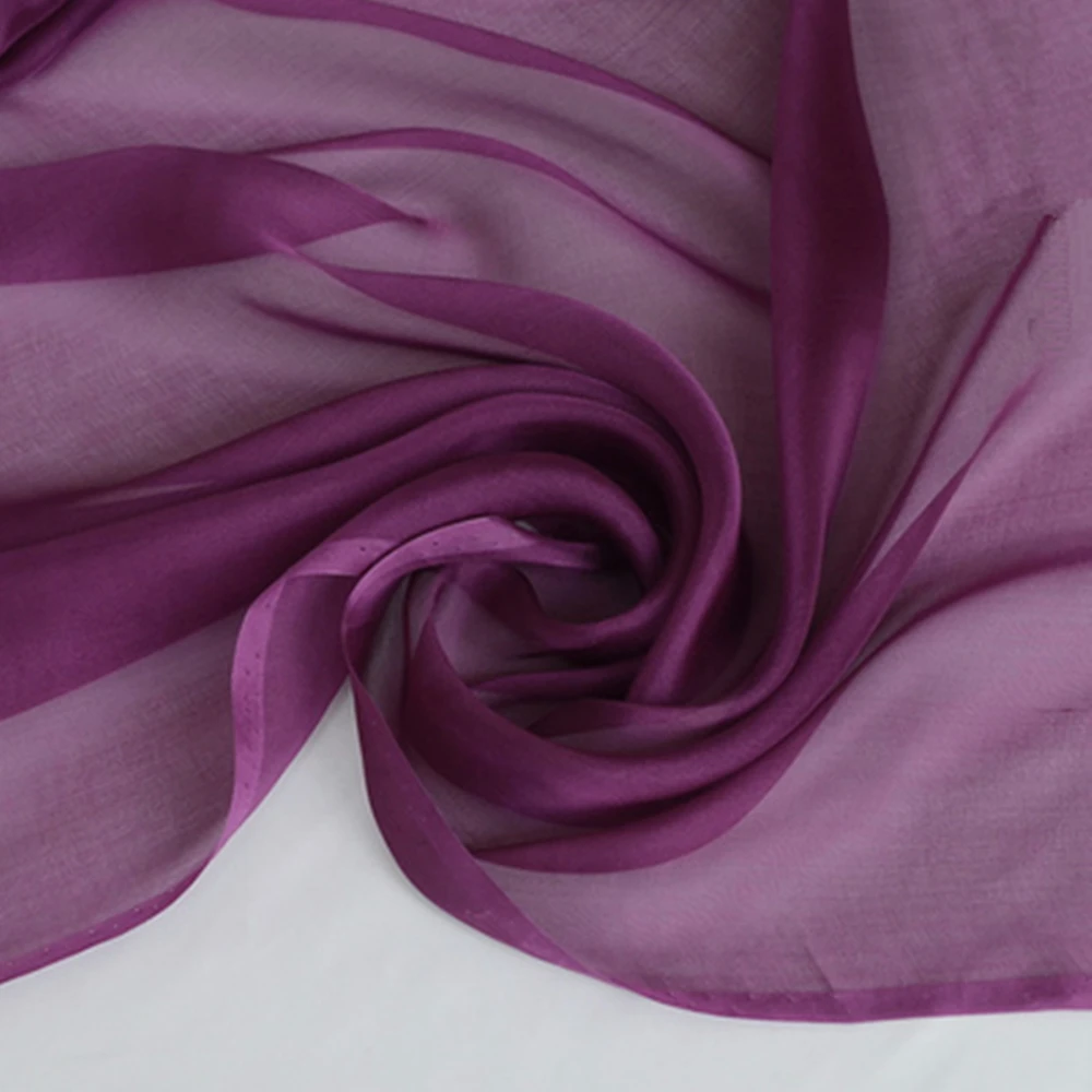 Soft 100% Mulberry Silk Chiffon Fabric, Width 138cm，Thickness 6m/m, DIY Sewing Clothes or Decoration Cut By The Meter