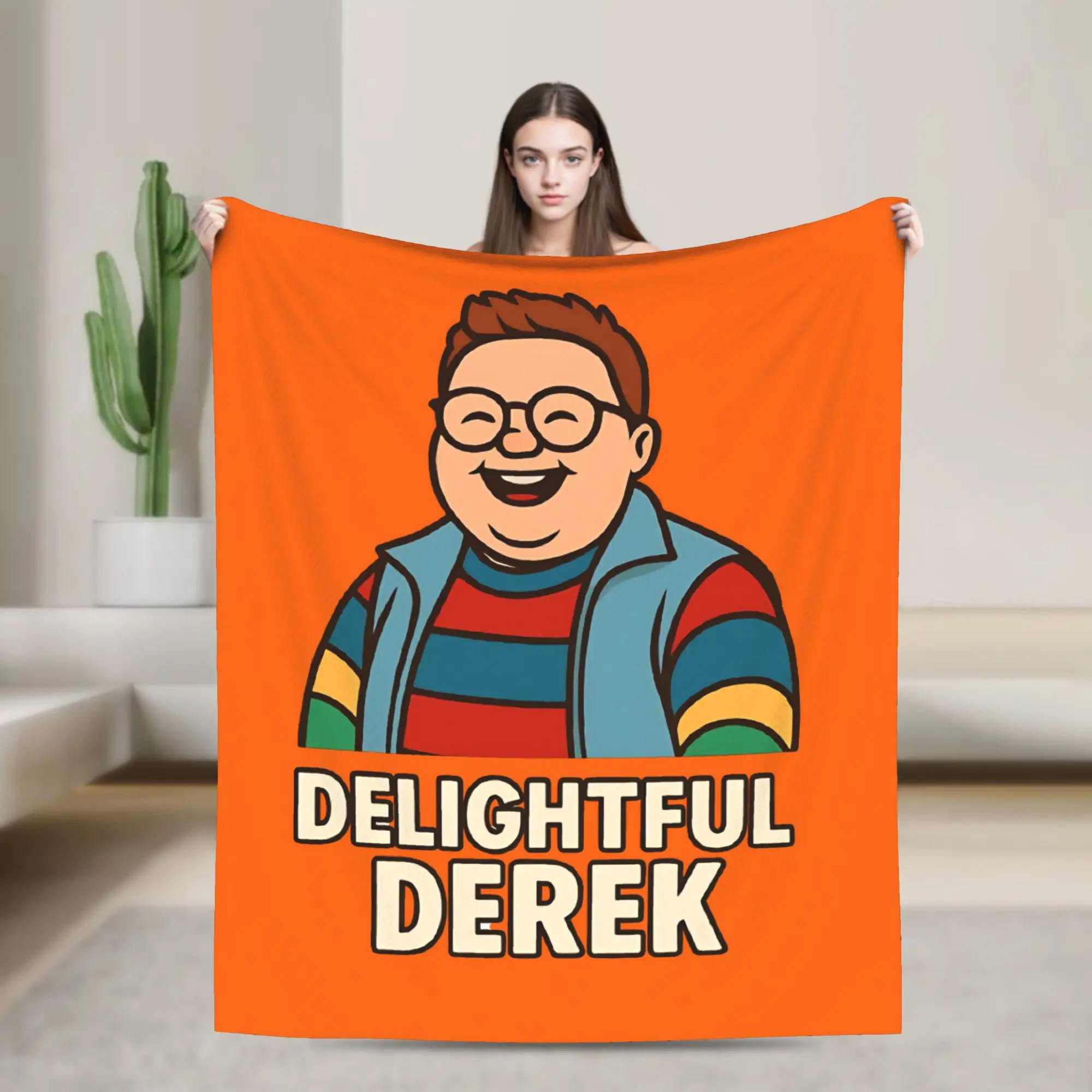 

Delightful Derek Blankets Flannel Lightweight Throw Blankets for Bed Bedroom Quilt