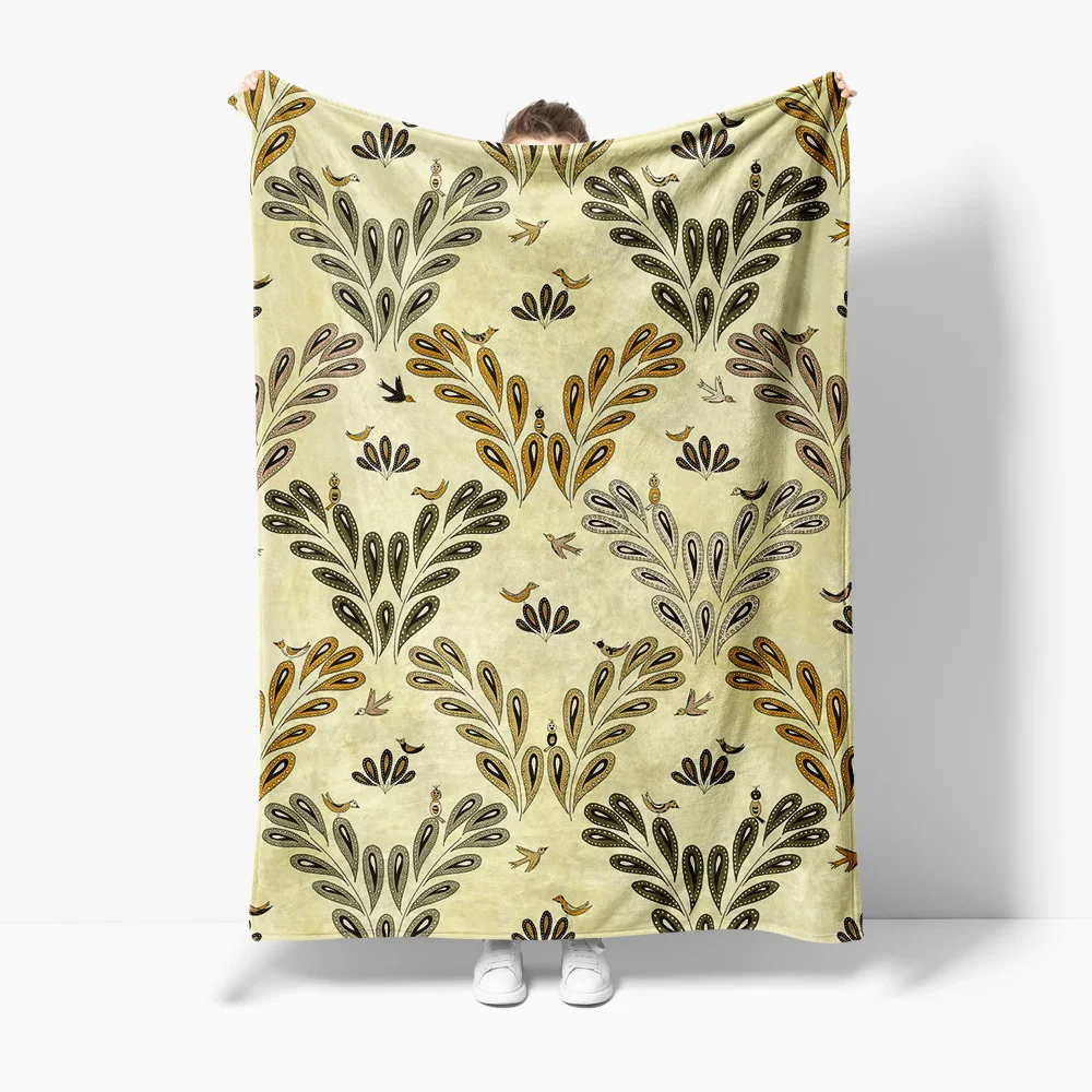 

Мягкое флисовое одеяло с цветочным узором, осеннее декоративное одеяло для дивана-кровати, дивана, подарок