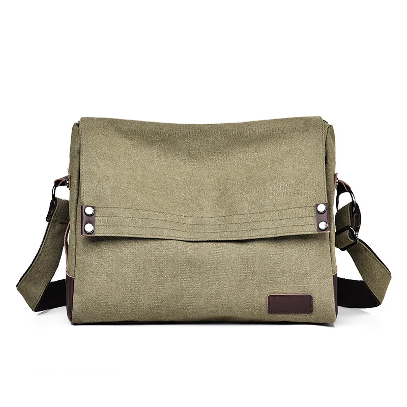 

Tooling Style Men's Crossbody Bag Solid Color Canvas Bag Travel Out to Work Fashionable High-end Shoulder Bag Casual Men's Bag