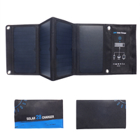 28W Folding Solar Panel 2 USB Ports Foldable Portable Solar Phone Charger with SunPower Solar Panel for mobilephone Camping