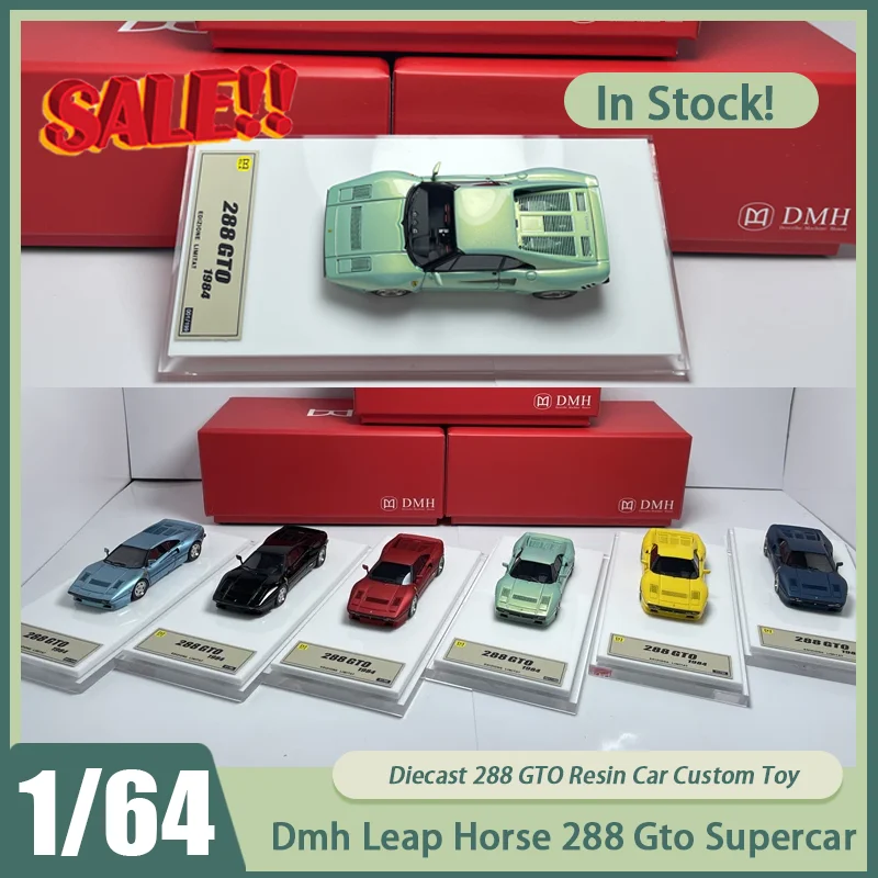 

Новый в наличии 1:64 Dmh 288 Gto Leap Horse Supercar, ограниченная серия, смоляный автомобиль, миниатюрный литой под давлением 288 Gto, украшения, игрушки на заказ для детей