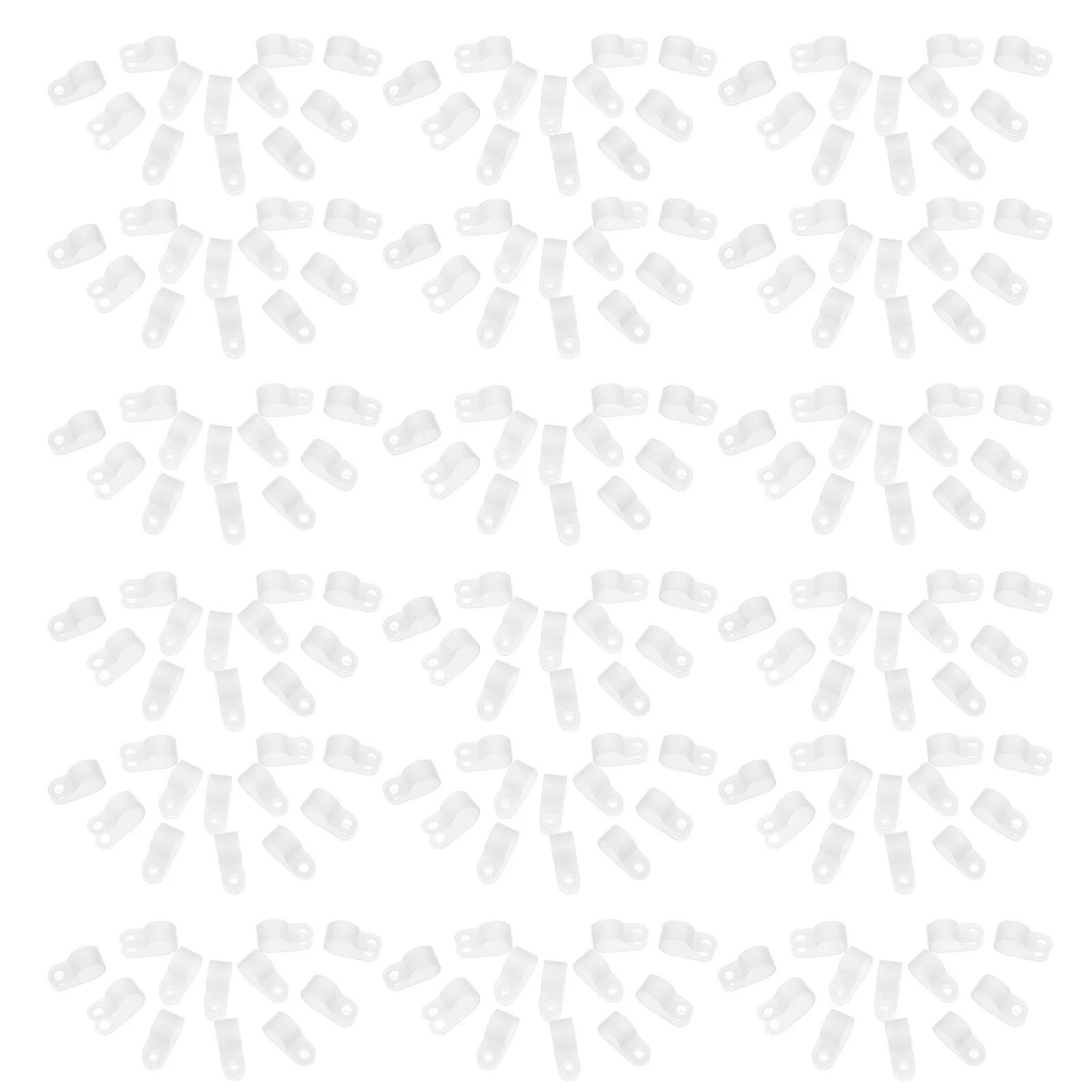 200Pcs R-Type Cable Clamps Strong Plastic Cable Management Clips Quick Installation Rope Light Holders Indoor Outdoor String