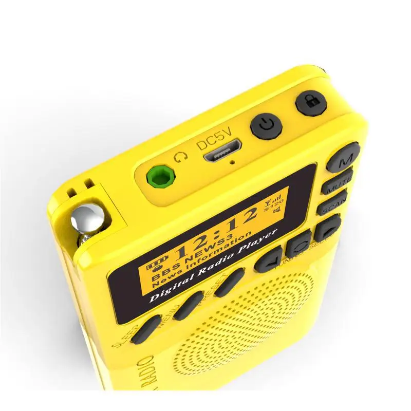 Multifunctional Pocket Mini DAB/DAB+ Digital Radio FM Radios with MP3 Player Big Size LCD Display Good Sound Speaker