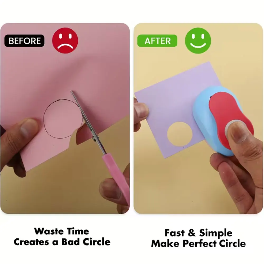 8/16/25/38/50mm Random Color Round Hole Punch DIY Embossing Hole Punch Scrapbooking Machine Paper Cutting Hole Punch