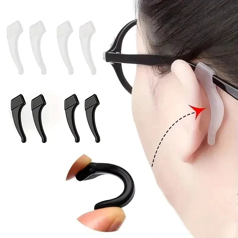 10-40pairs Silicone Anti-slip Glasses Leg Ear Sleeve Bracket Fastener Eyeglasses Accessories Grip Anti-fall Eyewear Holder