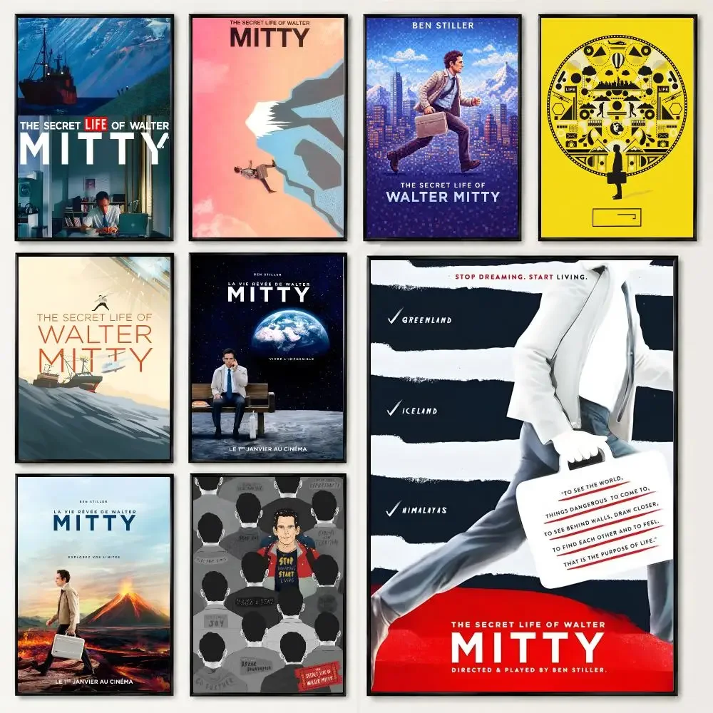 movie The Secret Life of Walter Mitty Poster HD Printing Soothing and Cream Style Home Decor for the Living Room Cafes Gift