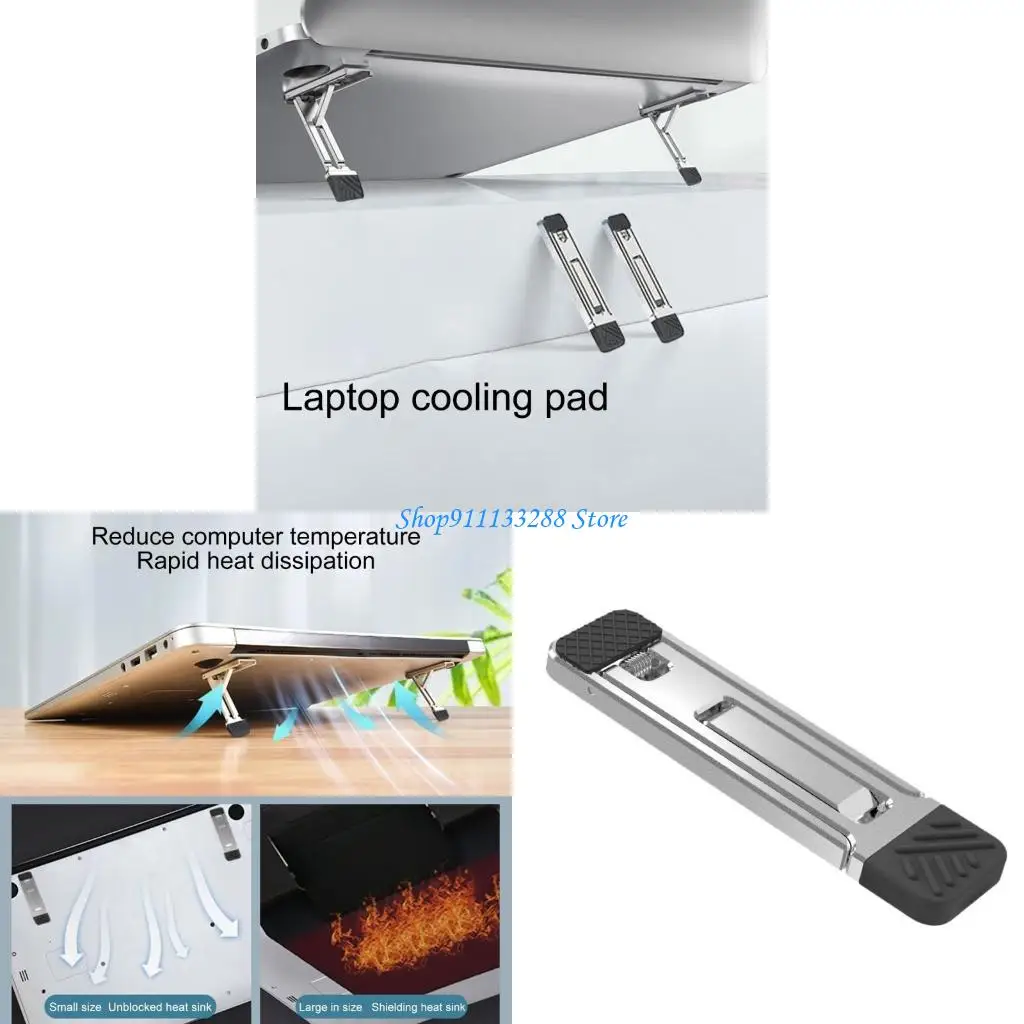 

G88D Adjustable Laptop Stand for Desk Metal Foldable Laptop Risers Laptop Holder Mount