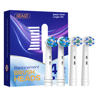 Replacement Brush Heads 4 PCS in one Box Suitable for Rotating Electric Toothbrush Soft Bristles