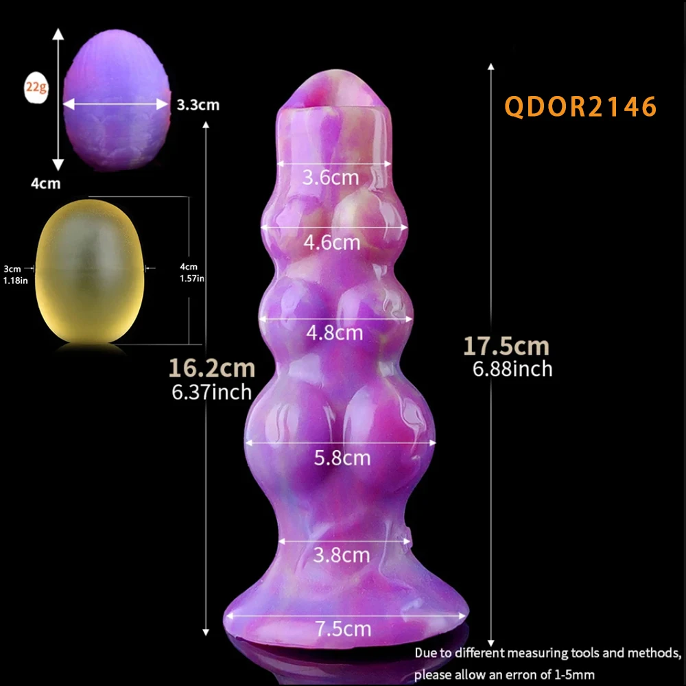 YOCY Pneumatic Ovipositor Lay Eggs Anal Plug Silicone Knot Dildo Female Vaginal Masturbator Sex Toys For Adult Couple Sexy Shop 2