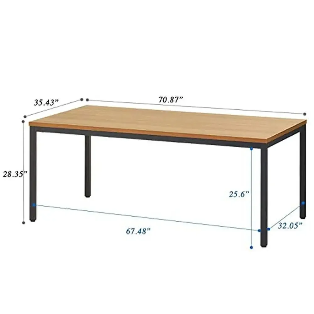 Large Writing Desk Office with Premium MDF Board and Metal Frame Adjustable Height Sturdy Computer Study Table Home Office