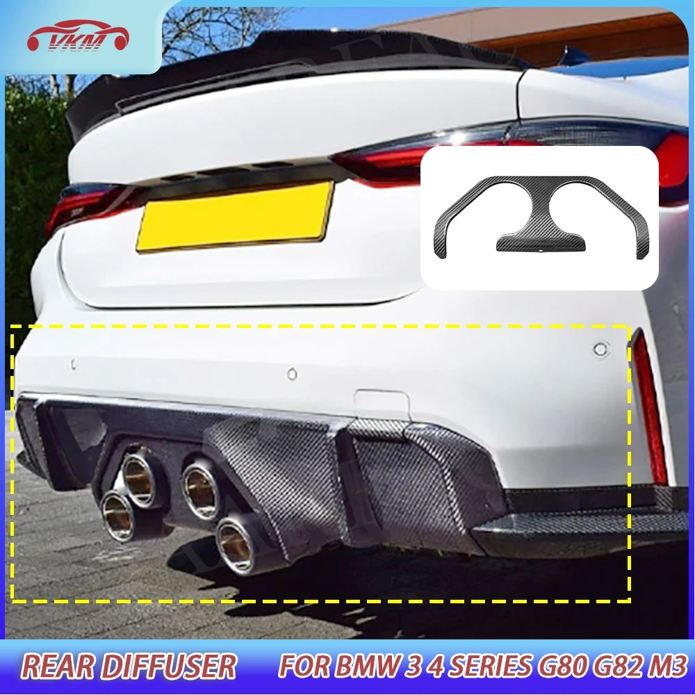 

Диффузор заднего бампера из сухого карбона для BMW G80 G82 G83 M3 M4 2021+ (декоративный элемент, стайлинг автомобиля)