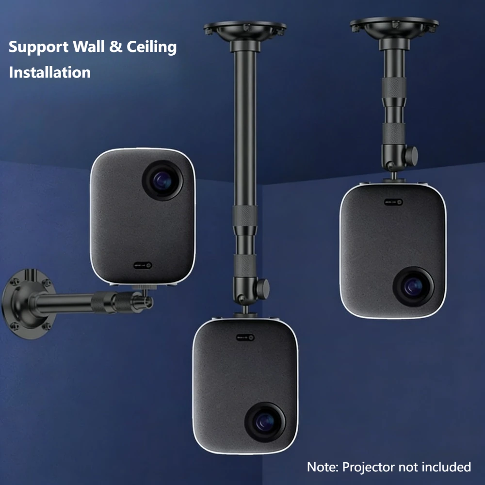 20-165CM Projector Ceiling &Wall Mount Stand Aluminum Alloy Universal Projector Holder Bracket for 1080p 4k Projectors,Max 6KG