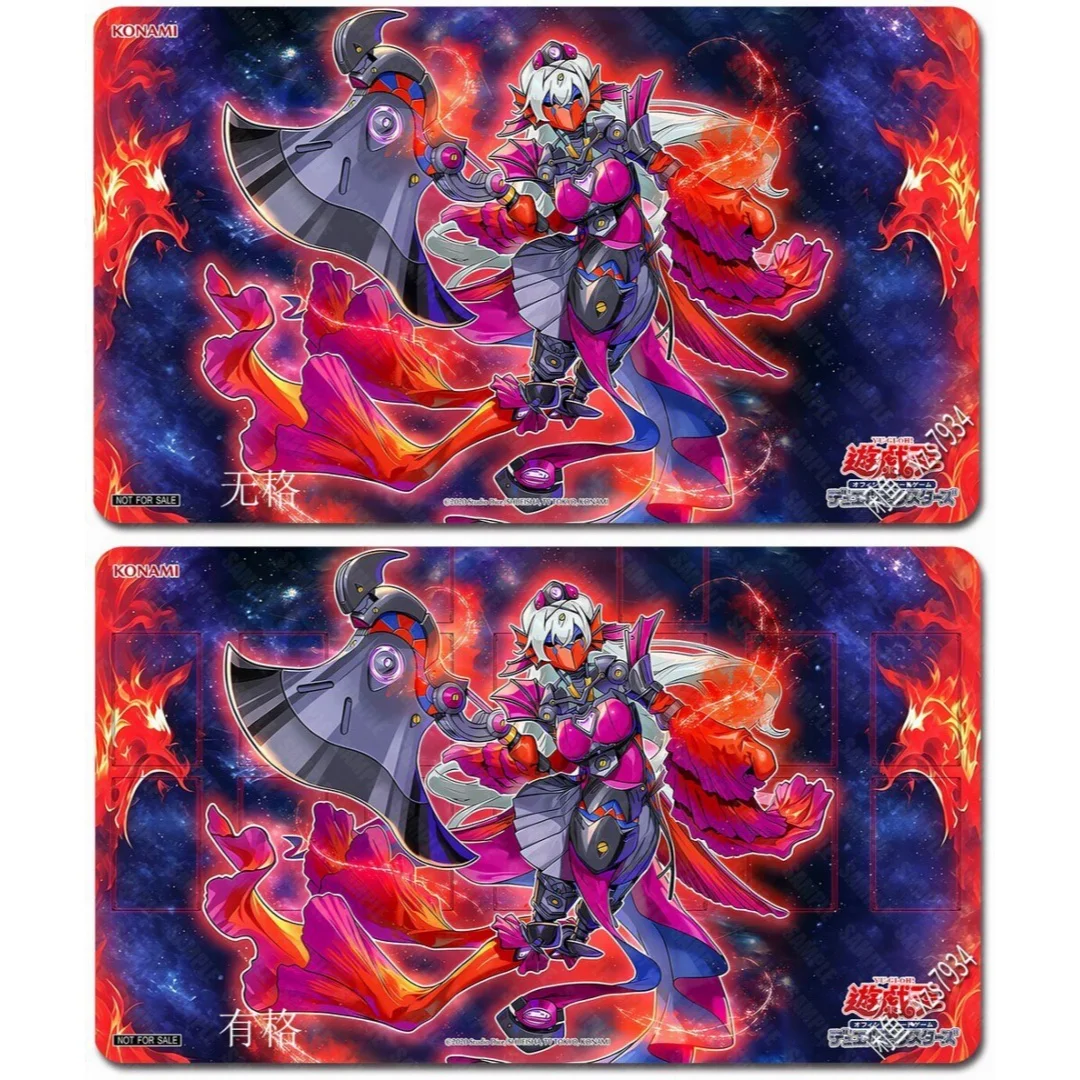 600x350mm Yu-Gi-Oh! Diy Trading Card Deck Playmat Tearlaments Kashtira 2mm Seamless Edges Single Rubber Board Game Card Mat Toy