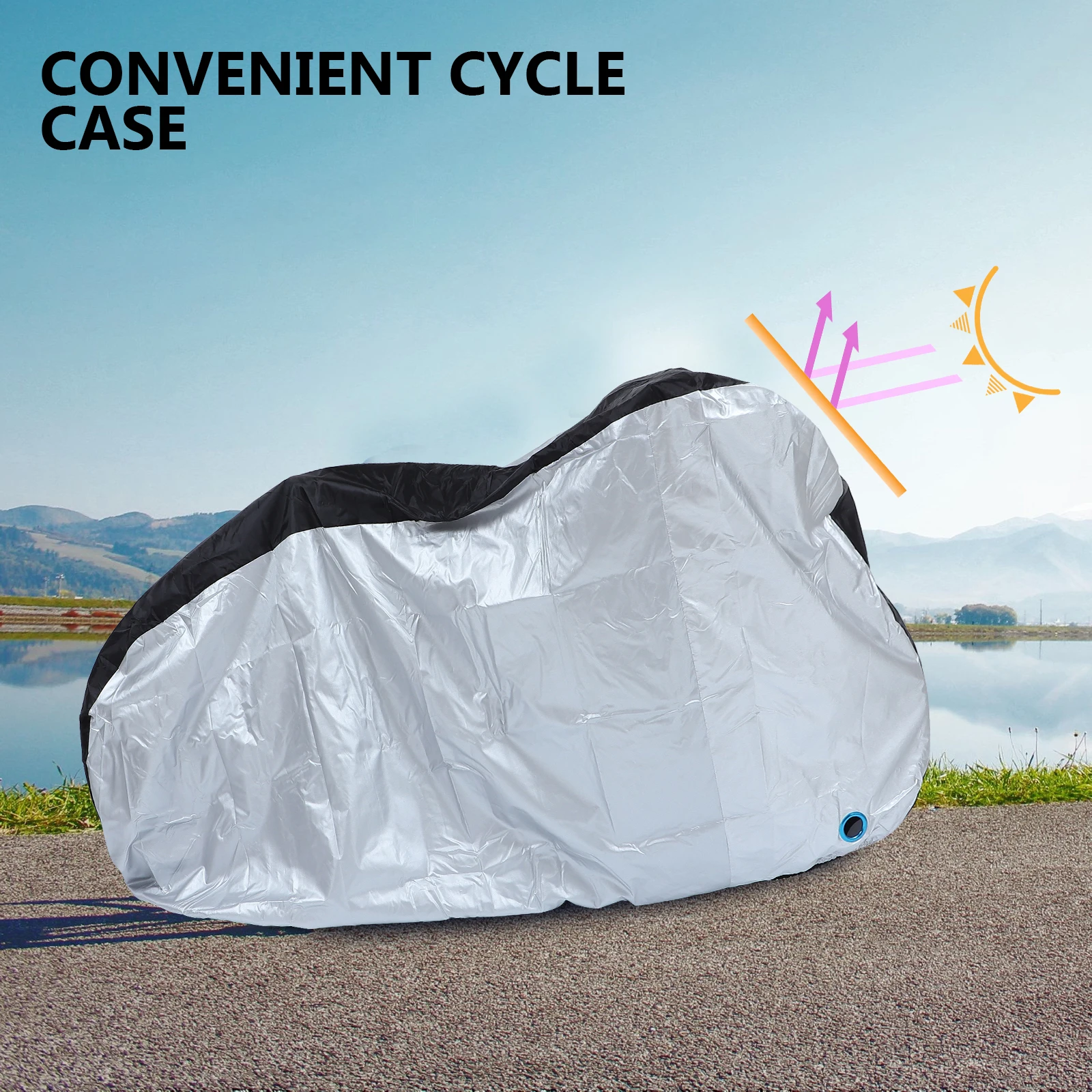 

Водонепроницаемый чехол для велосипеда, полиэстер 210D, сверхмощный, универсальный размер для горного складного шоссейного велосипеда, защита от любых погодных условий, пыль, дождь