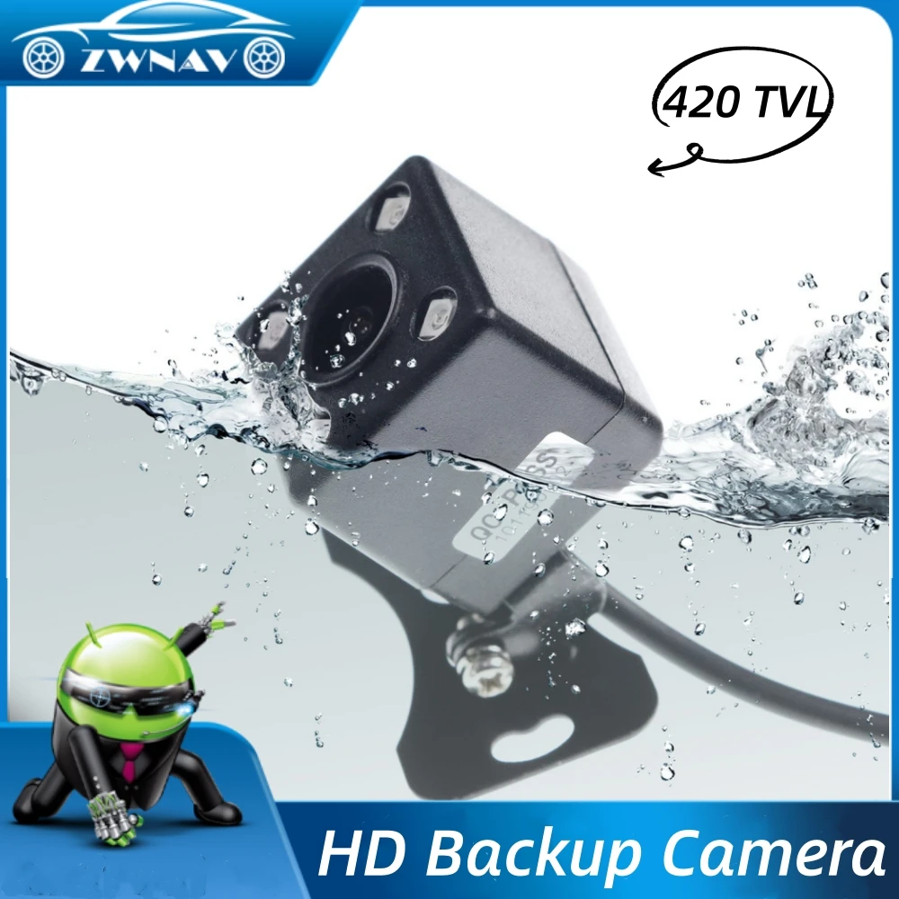 

ZWNAV HD Water Proof Car Rearview Camera Rear View Video Vehicle Camera Backup Reverse Camera 4 LED Night Vision Parking Camera