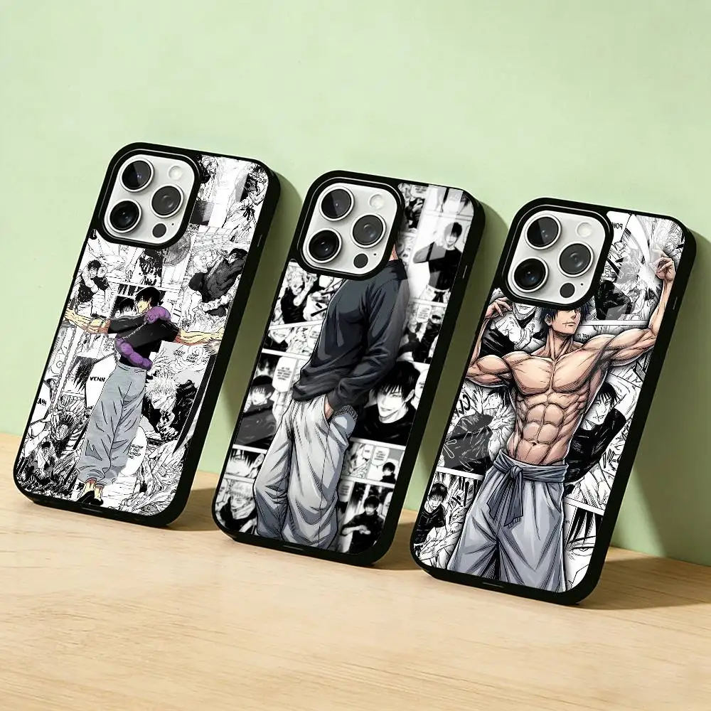 

AAA T-Toji F-Fushiguro Phone Case For iPhone 17,16,15,14,13,12,11,Pro Max,Plus Candy Silver Cover
