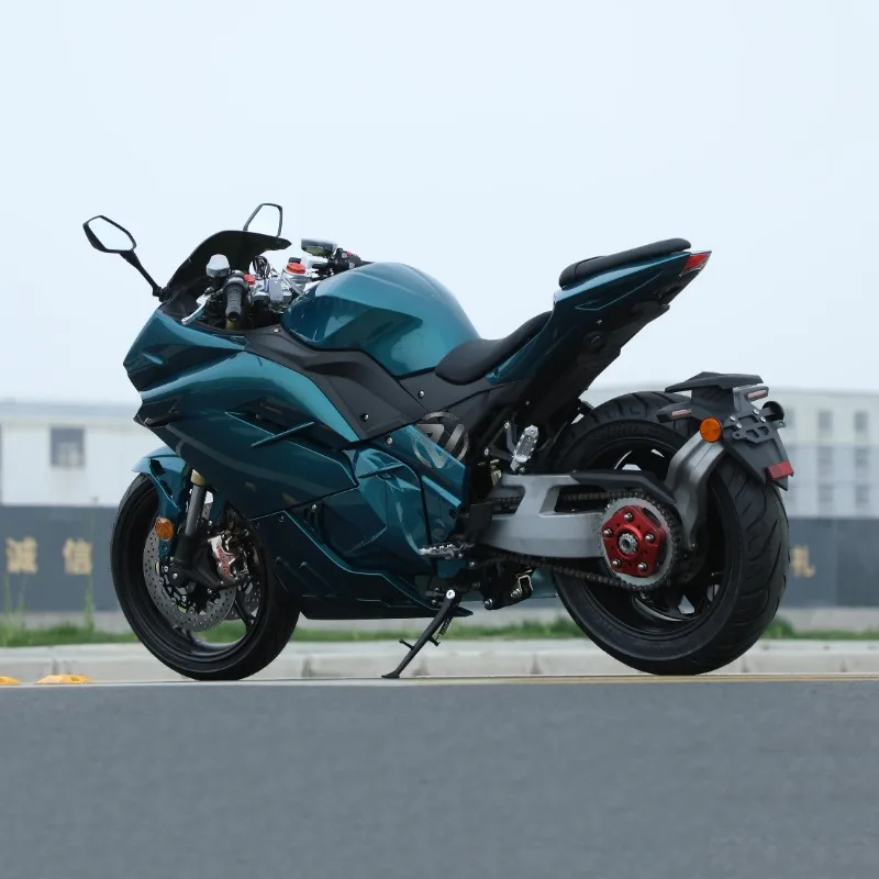 STLF Single Swing Arm Middle Chain 5000KW Motor Speed 130km/h 72V120Ah Lithium Battery Electric Motorcycle Motorbike for Racing