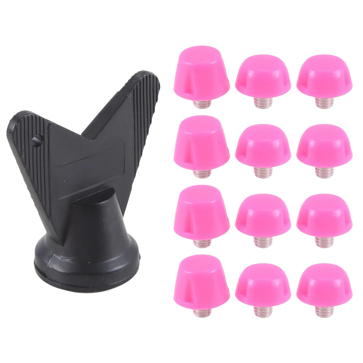 Hot sale 12Pcs Football Shoe Spikes Soccer Boot Cleats M5 Threading Screw 7mm 10mm Anti Slip Replacement Studs Pink