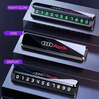 B4 Cars 2025 A4 A6 Car For Audi Metal Mobile Phone Temporary Parking Number Plate For Audi A4 A6 A7 RS A5 Q3 Q5 Q7 A8 A3 TT Sli