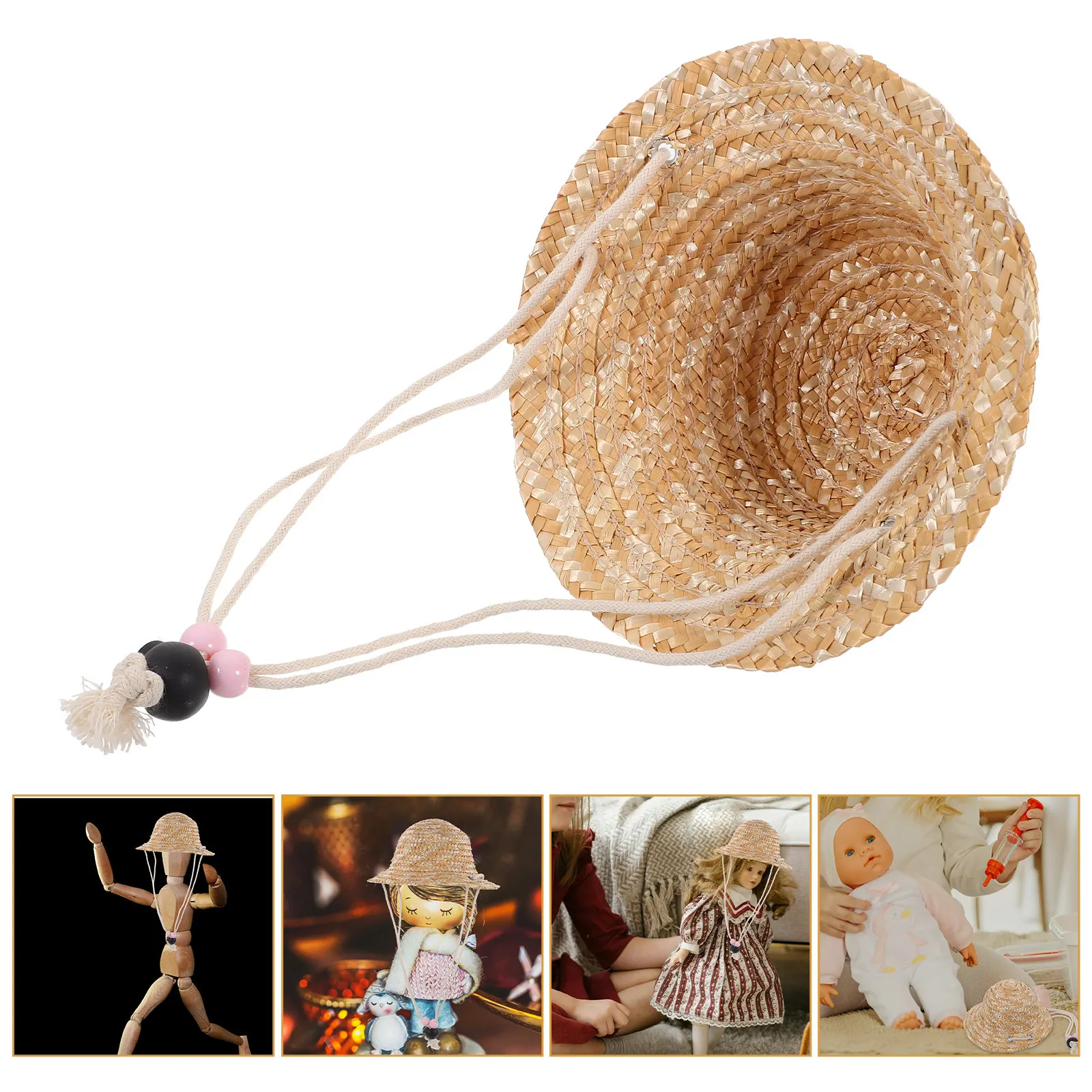 

Миниатюрная плетеная соломенная шляпка: очаровательная декоративная шапочка для рукоделия, DIY-проектов, украшения вечеринок, реквизита для фотосессий, миниатюрный декор для дома