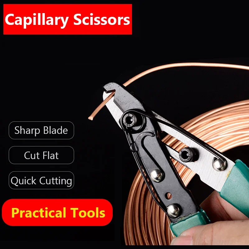 Capillary Forceps Tool for Cutting Capillary Tube Cutter Refrigeration Copper Tube Scissors Multifunctional Pliers Wire Stripper