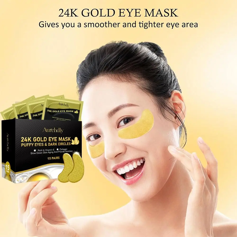 15Pairs Remove Dark Circles Collagen Eye Mask Collagen Snail Mucin Under Eye Patches Improve Fine Lines Moisturizing