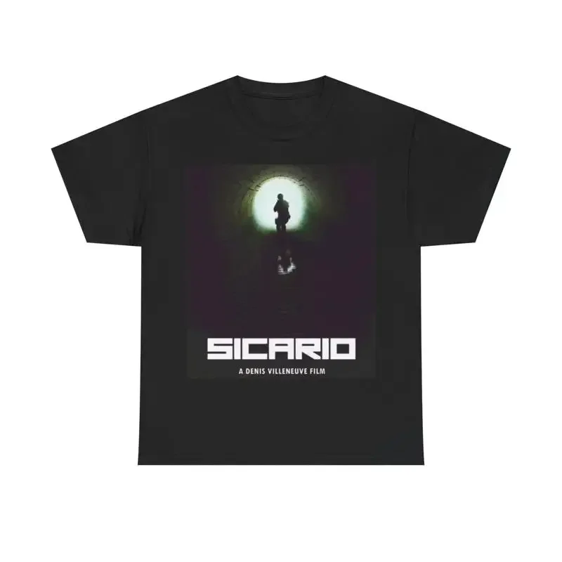 Sicario T-Shirt Retro-Filmplakat Action Mexiko Schwerer Baumwollstoff
