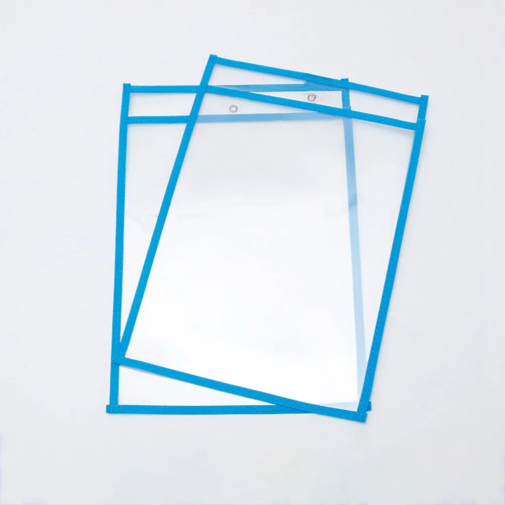 

6Pcs Double Sided Dry Erase Pockets Heavy Duty Reusable for Teacher Supplies Classroom Education Document Drawing Sheets