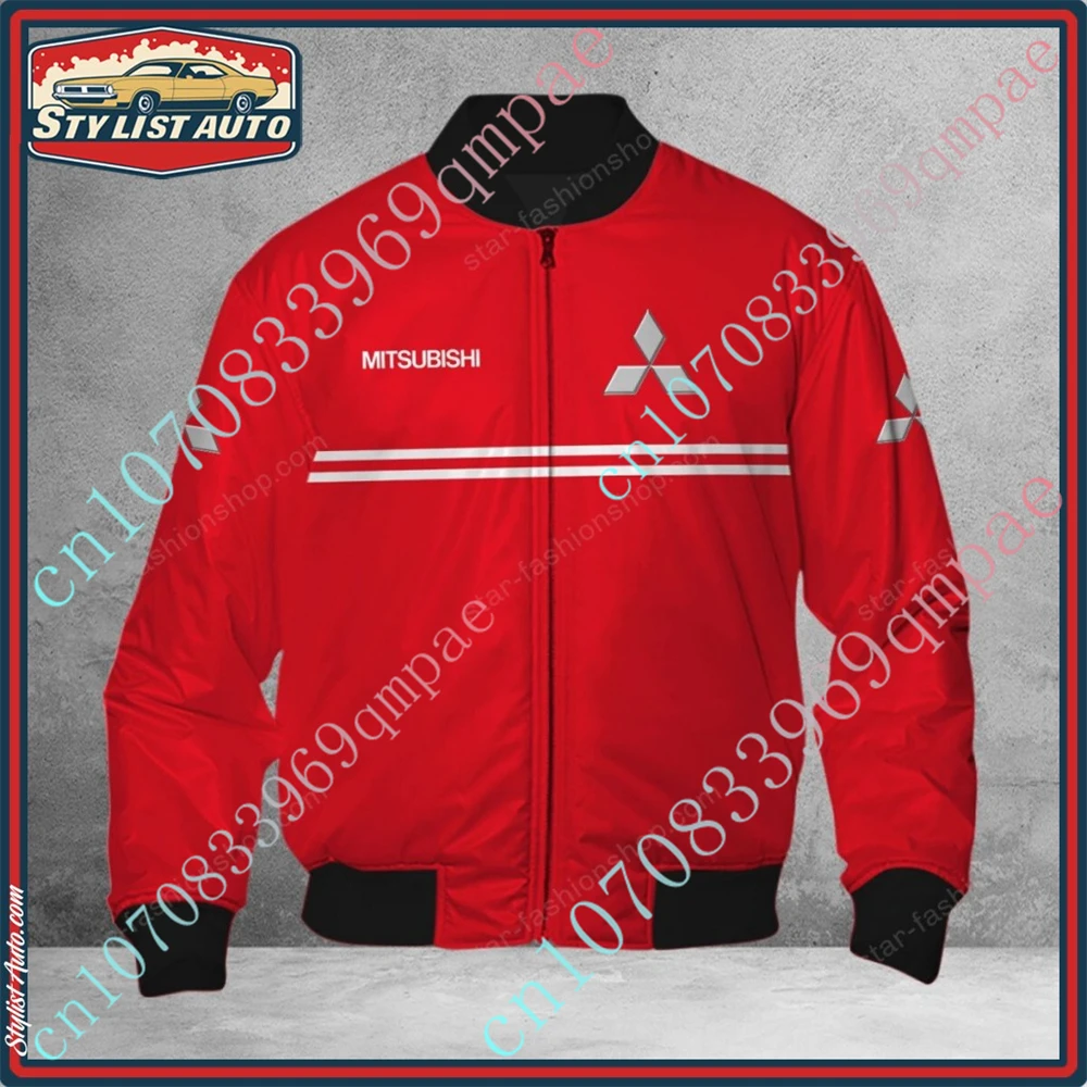 Mitsubishi Bomber Jacket Thick Coats Jackets For Men's Clothing Techwear Baseball Uniform 3D Parkas Windbreaker Custom Logo