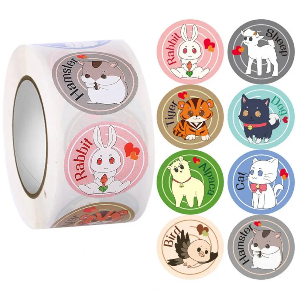 Decorative Self Adhesive Cute Cartoon Animals Stickers for Students