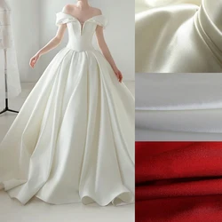 High Quality Wedding Dress Fabric  Twill Thick Satin Designer Dress Clothing Mikado Fabric diy fabric for children's clothing