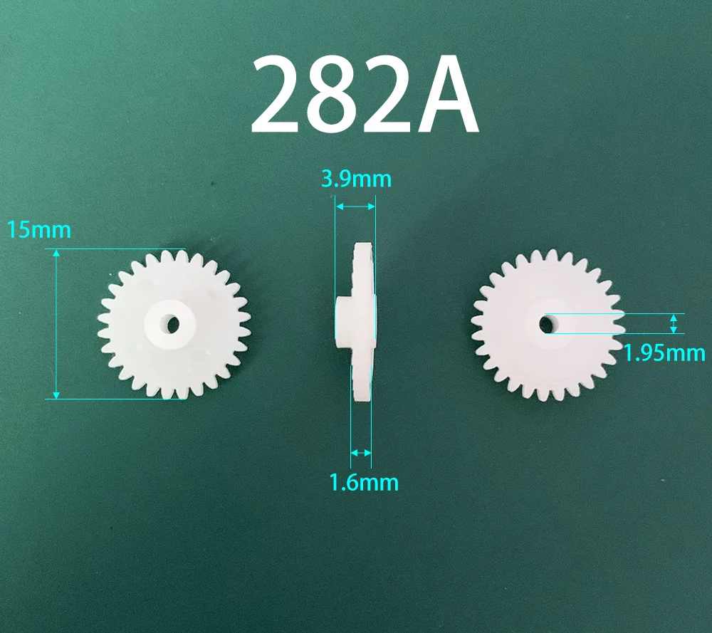 282A Module 0.5 28 Tooth Plastic Gear Disc Toy Pinion Fittings 28T 2mm Gears 10pcs/lot