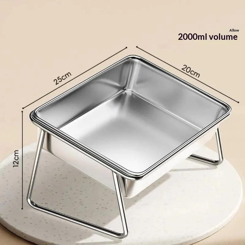 Bol pour chien en acier inoxydable de grande capacité, avec protection du cou, pour une alimentation saine, incassable, pour chats et chiots, 15 °   Design surélevé incliné