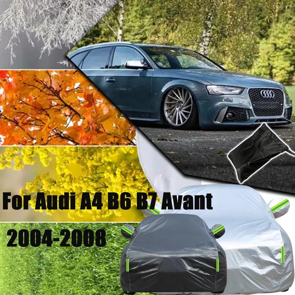 

Outdoor Protection Full Car Cover Snow Cover Sunshade Waterproof Dustproof Exterior For Audi A4 B6 B7 Avant 2004-2008 2005 2006