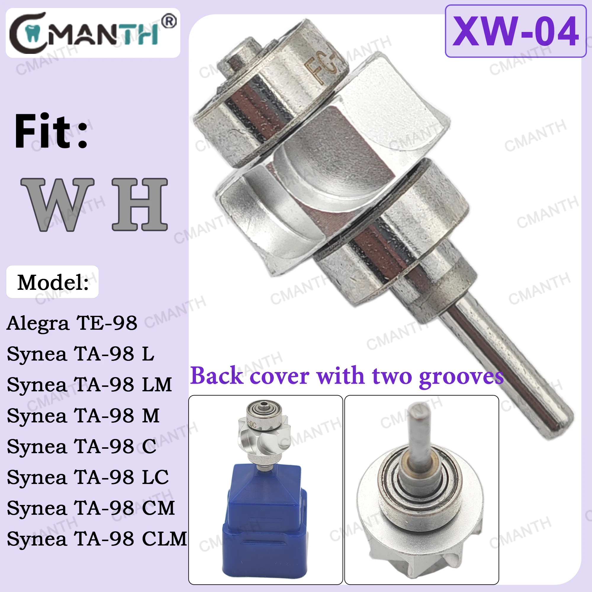 

Dental Turbine Cartridge Rotor Fit WH Alegra TE-98/ Synea TA-98-L/ LM/ M/ C/ LC/ CM/ LCM High Speed Handpieces Ceramic Bearing