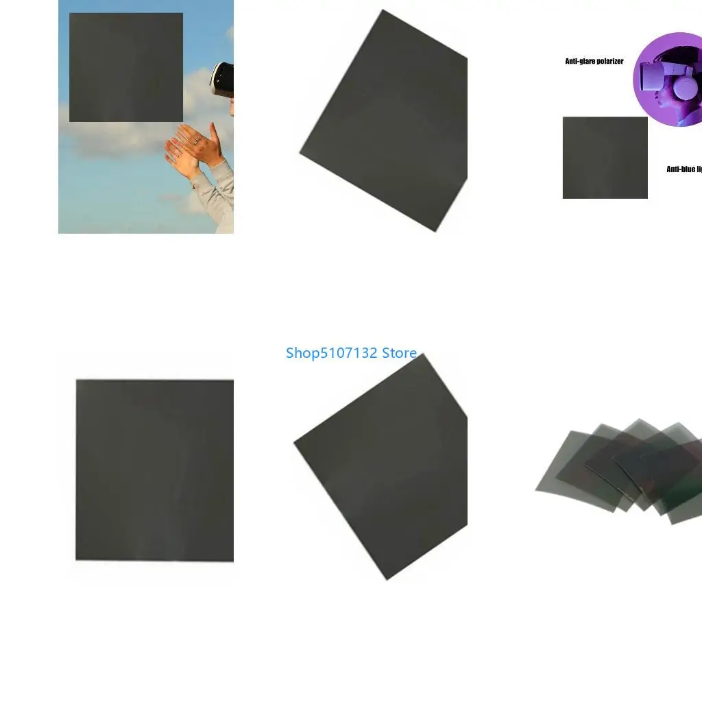 87HD Linear Polarization Film Sheet 10x10cm for Educational Physics Polarizing Film