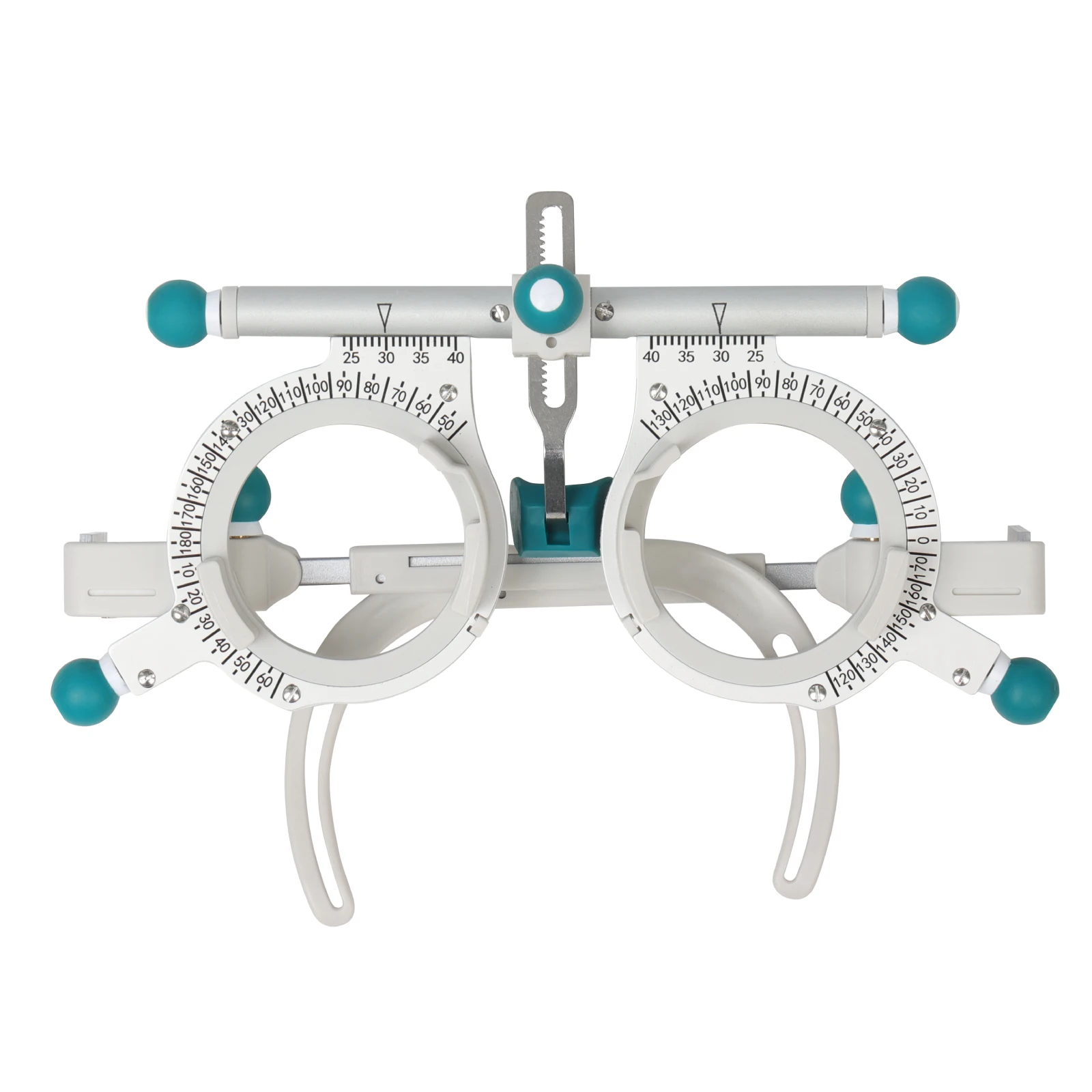 Premium Aluminum Optical Trial Frame, 5-Lens Insert Capacity, Adjustable Temples (Height & Length) & Nose Pads, 48-80mm