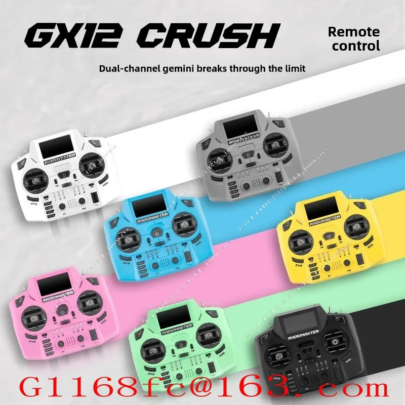 GX12 Crush Remote Control ELRS Protocol Dual 2.4G Dual Channel Dual 1W