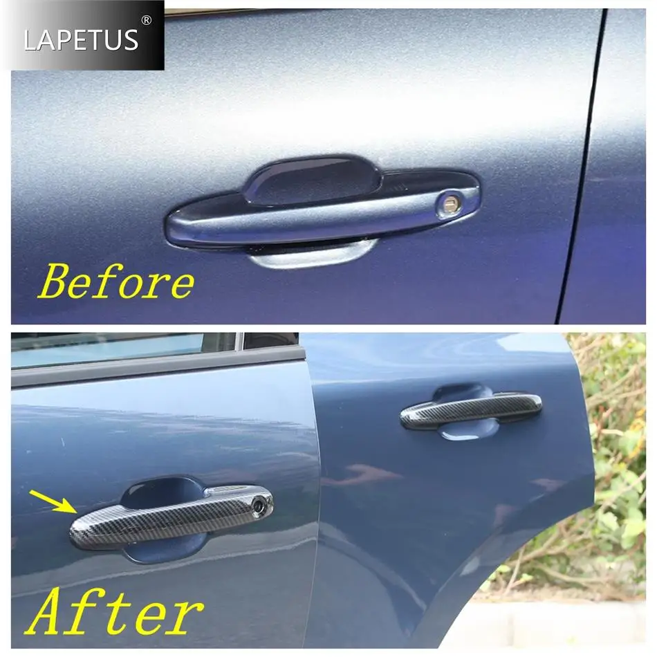

For Ford Escape / Kuga 2020 - 2025 Car Side Door Pull Doorknob Handle Catch Decor Cover Trim Chrome / Carbon Fiber Accessories